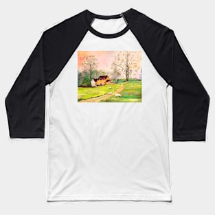 England. Morning In The Village Baseball T-Shirt